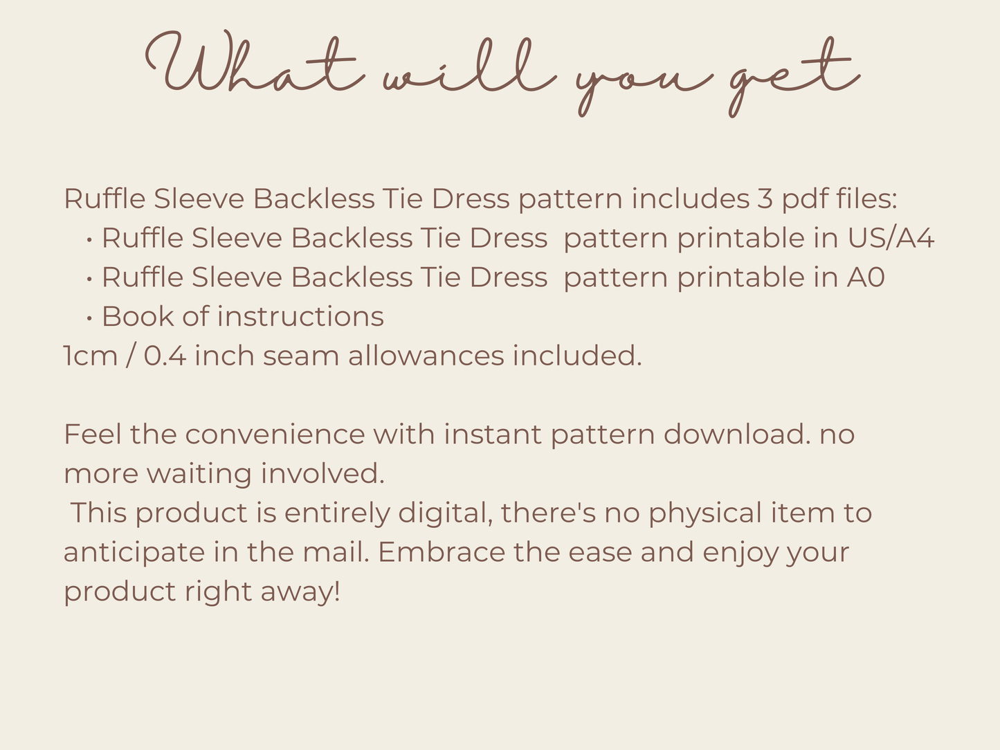 Dress Pattern: Ruffle Sleeve Backless Tie Dress, Perfect for Summer Outings or DIY Fashion Gifts