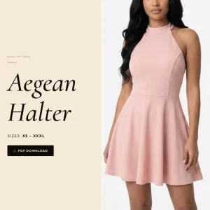 Aegean Halter sewing pattern - PDF instant download