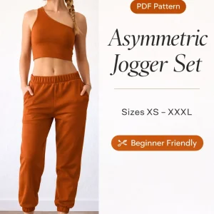 Asymmetric Jogger Set sewing pattern - PDF instant download