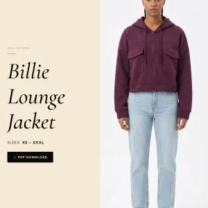 Billie Lounge Jacket sewing pattern - PDF instant download
