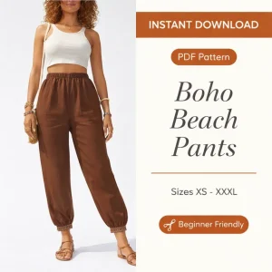 Boho Beach Pants sewing pattern - PDF instant download