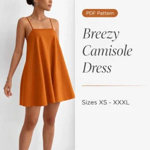 Breezy Camisole Dress sewing pattern - PDF instant download