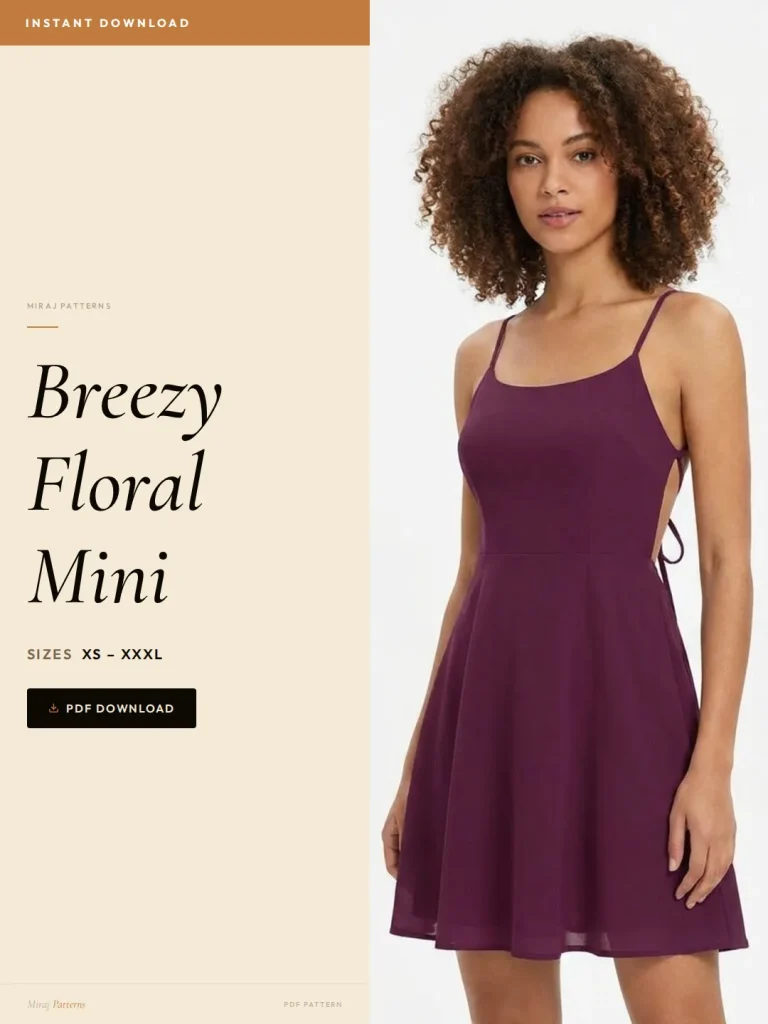 Breezy Floral Mini sewing pattern - PDF instant download