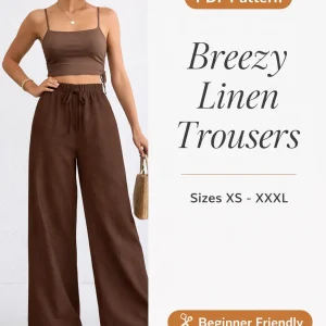 Breezy Linen Trousers sewing pattern - PDF instant download