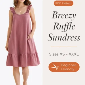 Breezy Ruffle Sundress sewing pattern - PDF instant download