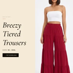 Breezy Tiered Trousers sewing pattern - PDF instant download