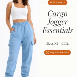 Cargo Jogger Essentials sewing pattern - PDF instant download