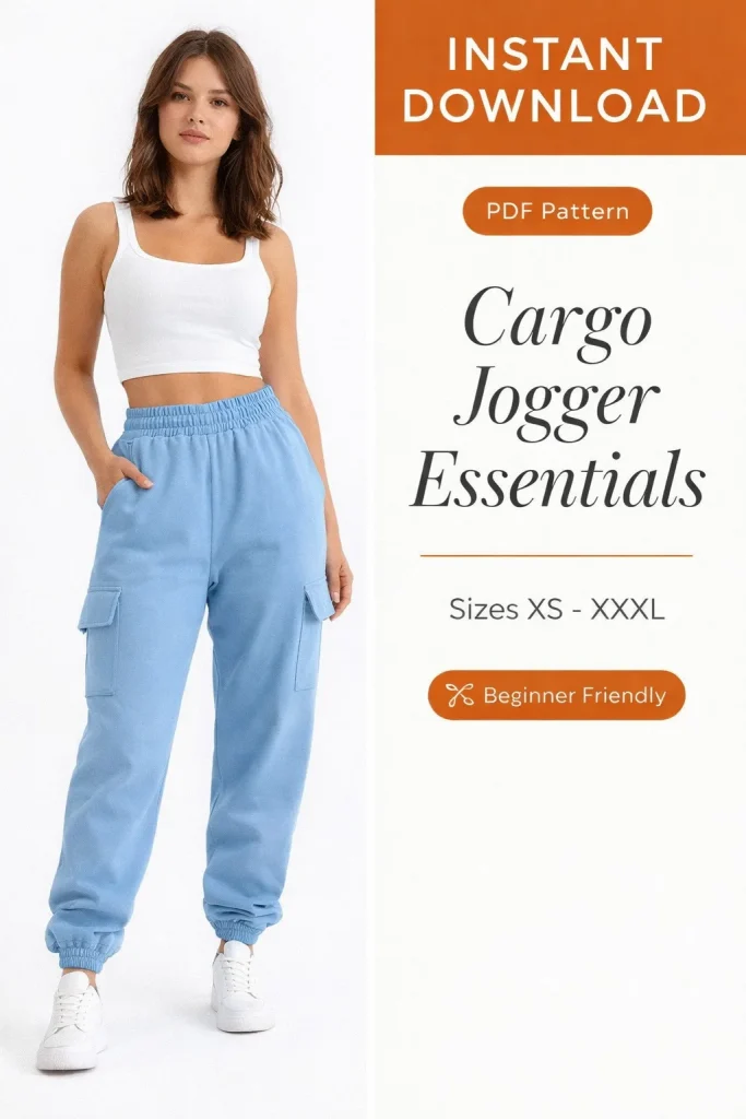 Cargo Jogger Essentials sewing pattern - PDF instant download