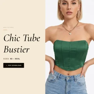 Chic Tube Bustier sewing pattern - PDF instant download