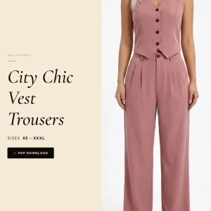 City Chic Vest Trousers sewing pattern - PDF instant download