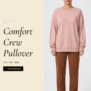 Comfort Crew Pullover sewing pattern - PDF instant download