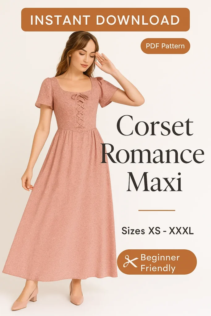 Corset Romance Maxi sewing pattern - PDF instant download