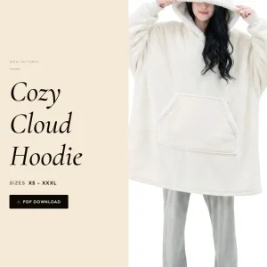 Cozy Cloud Hoodie sewing pattern - PDF instant download