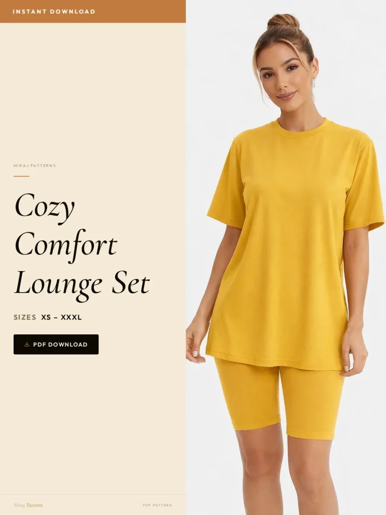 Cozy Comfort Lounge Set sewing pattern - PDF instant download