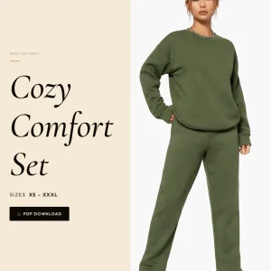 Cozy Comfort Set sewing pattern - PDF instant download