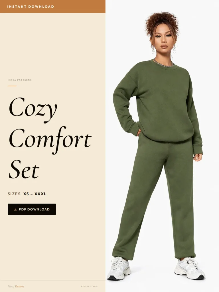 Cozy Comfort Set sewing pattern - PDF instant download