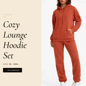Cozy Lounge Hoodie Set sewing pattern - PDF instant download