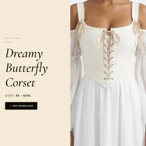 Dreamy Butterfly Corset sewing pattern - PDF instant download
