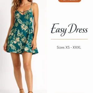 Easy Dress sewing pattern - PDF instant download