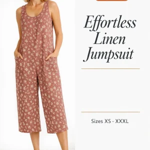 Effortless Linen Jumpsuit sewing pattern - PDF instant download