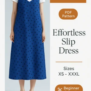 Effortless Slip Dress sewing pattern - PDF instant download