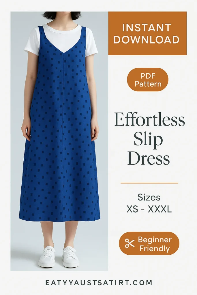 Effortless Slip Dress sewing pattern - PDF instant download