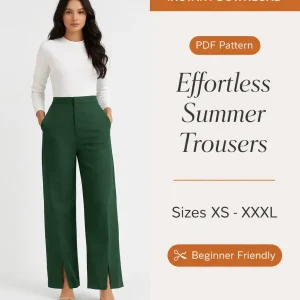 Effortless Summer Trousers sewing pattern - PDF instant download
