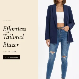 Effortless Tailored Blazer sewing pattern - PDF instant download