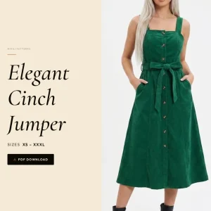 Elegant Cinch Jumper sewing pattern - PDF instant download