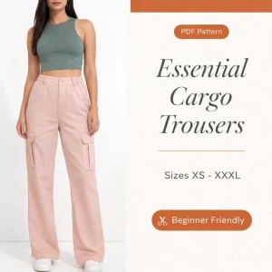Essential Cargo Trousers sewing pattern - PDF instant download