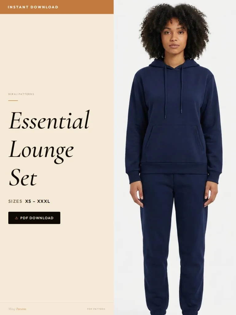 Essential Lounge Set sewing pattern - PDF instant download