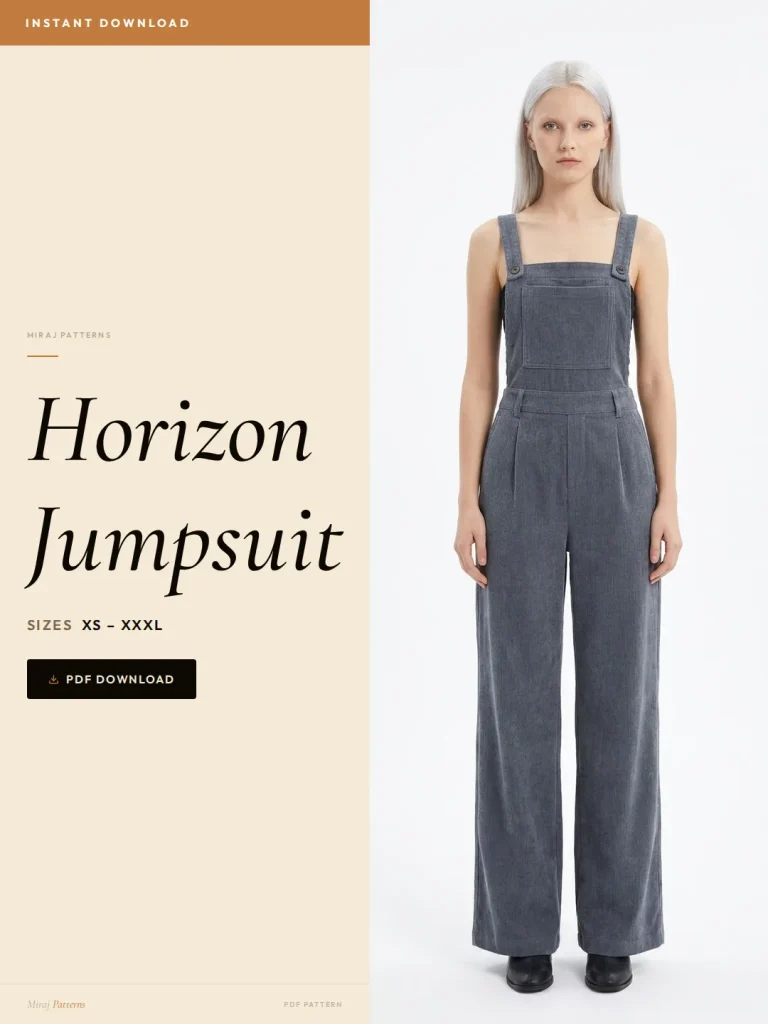 Horizon Jumpsuit sewing pattern - PDF instant download