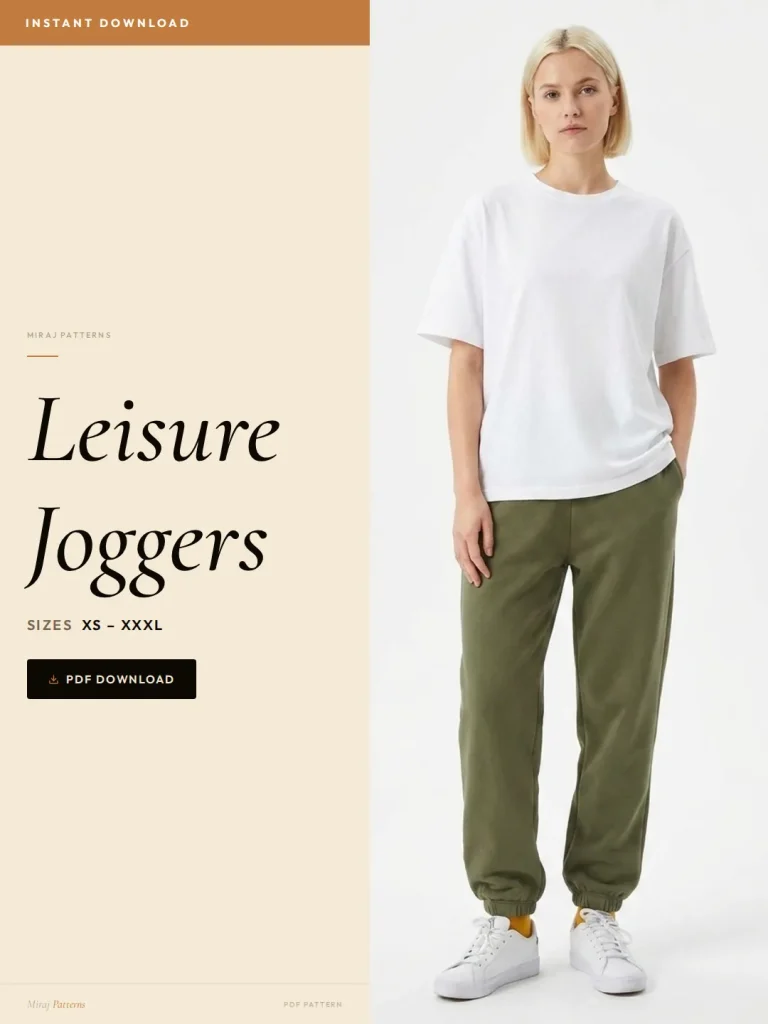 Leisure Joggers sewing pattern - PDF instant download