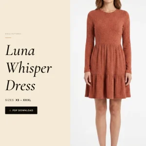 Luna Whisper Dress sewing pattern - PDF instant download