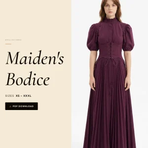 Maiden's Bodice sewing pattern - PDF instant download