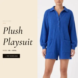Plush Playsuit sewing pattern - PDF instant download