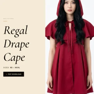 Regal Drape Cape sewing pattern - PDF instant download