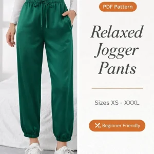Relaxed Jogger Pants sewing pattern - PDF instant download