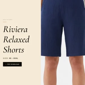 Riviera Relaxed Shorts sewing pattern - PDF instant download