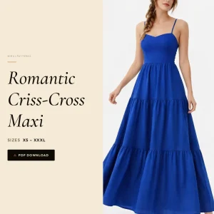 Romantic Criss-Cross Maxi sewing pattern - PDF instant download