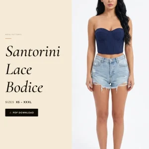 Santorini Lace Bodice sewing pattern - PDF instant download