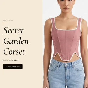 Secret Garden Corset sewing pattern - PDF instant download