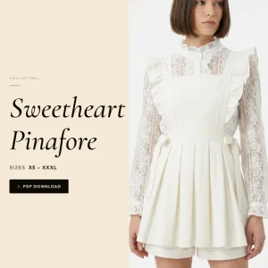 Sweetheart Pinafore sewing pattern - PDF instant download