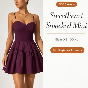 Sweetheart Smocked Mini sewing pattern - PDF instant download