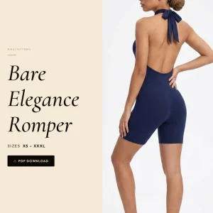 Bare Elegance Romper sewing pattern - PDF instant download