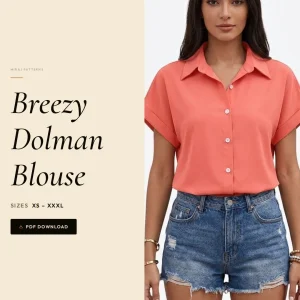 Breezy Dolman Blouse sewing pattern - PDF instant download