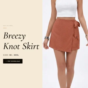 Breezy Knot Skirt sewing pattern - PDF instant download