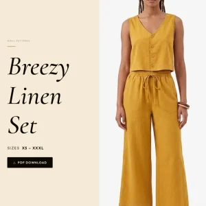 Breezy Linen Set sewing pattern - PDF instant download