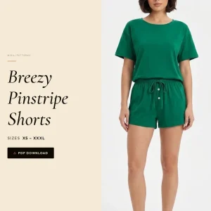 Breezy Pinstripe Shorts sewing pattern - PDF instant download