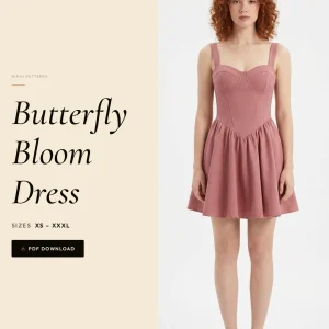 Butterfly Bloom Dress sewing pattern - PDF instant download